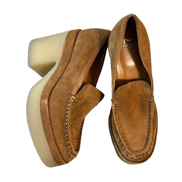 ✨MARC FISHER✨Lina Suede Heeled Loafers - Picture 3 of 5